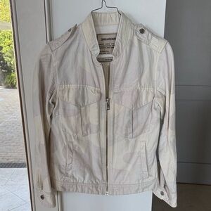 Zadig & Voltaire Cream Camouflage Jacket with Butterfly appliqué on back